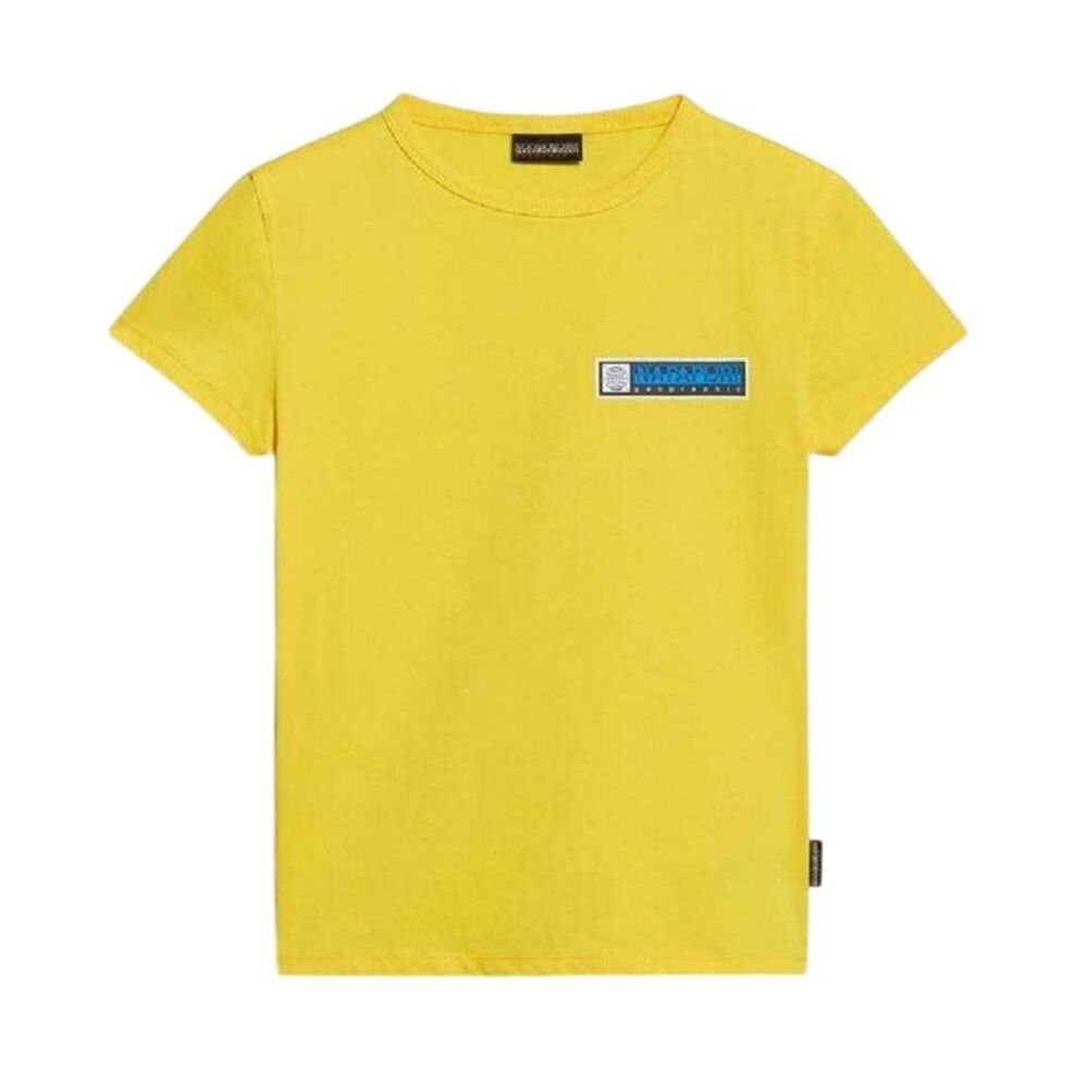 Napapijri Childrens/Kids Logo Back Print T-Shirt / Yellow